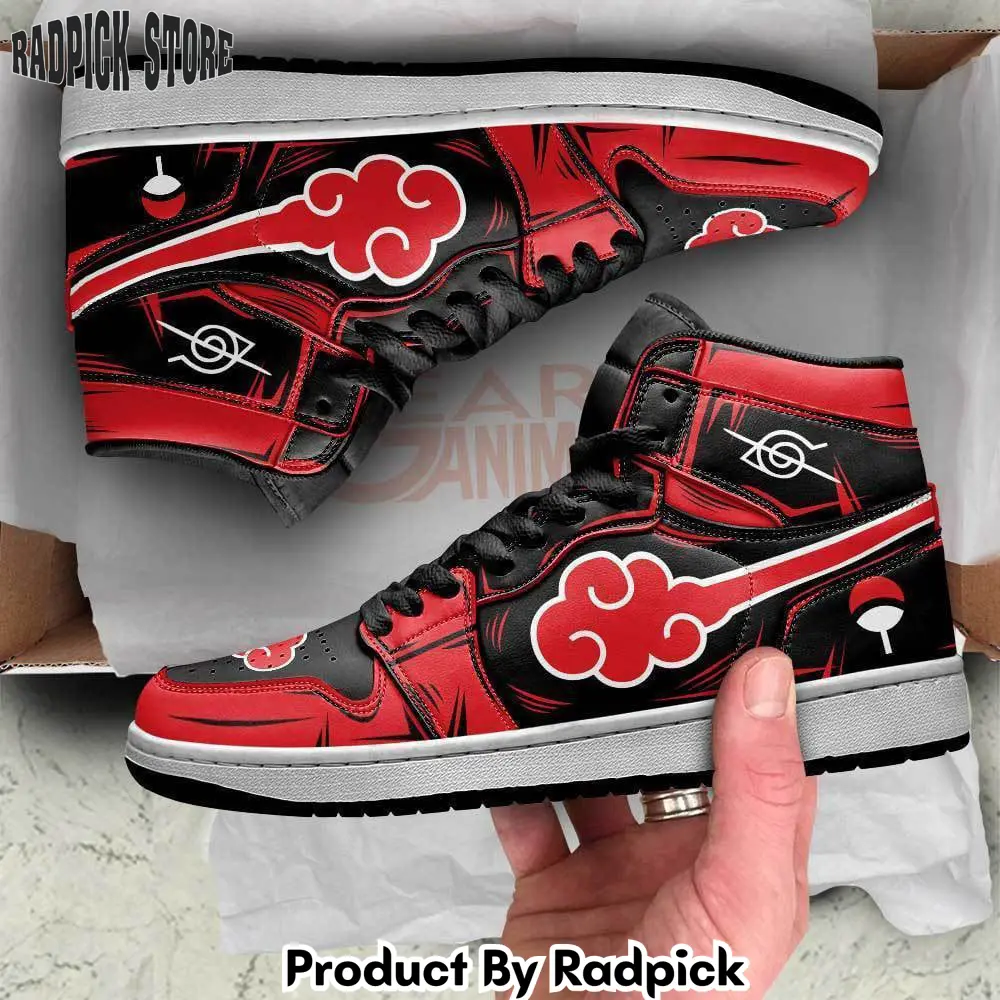 Itachi akatsuki air jordan high top sneakers anime  rp0251685